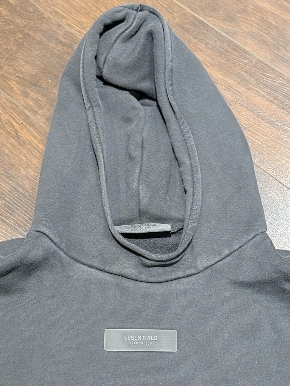 Fear of God Essentials Black Hoodie Pullover Sweatshirt Men’s Size XL Oversized - Picture 3 of 15